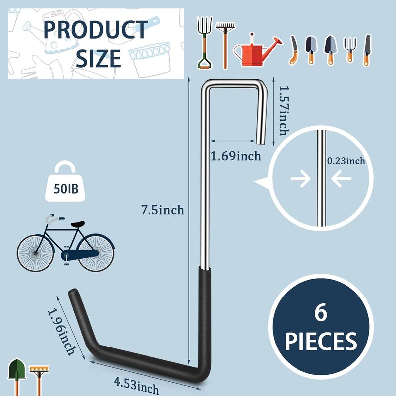 Lot de 6 crochets robustes pou - Cycling Gear Hanger avis et prix
