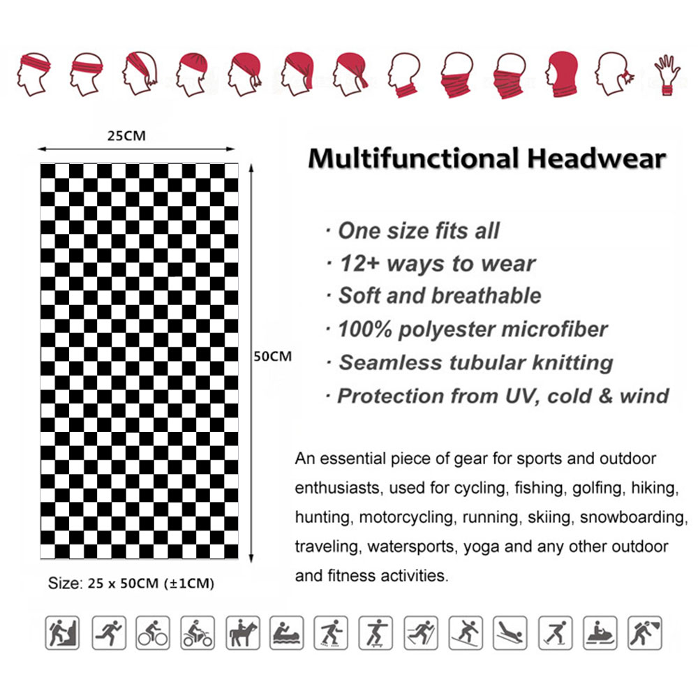 Checkered Ska imprimé bandeau  - Gear In Cycling avis et prix